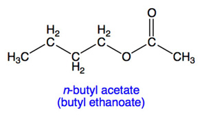 chemical structure of n-butyl acetate