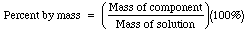 percent by mass