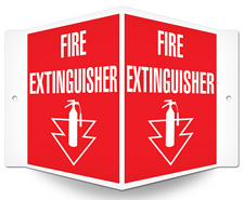 Fire Extinguisher wall sign