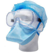ACI surgical grade FDA/NIOSH-approved respirator on a mannequin head
